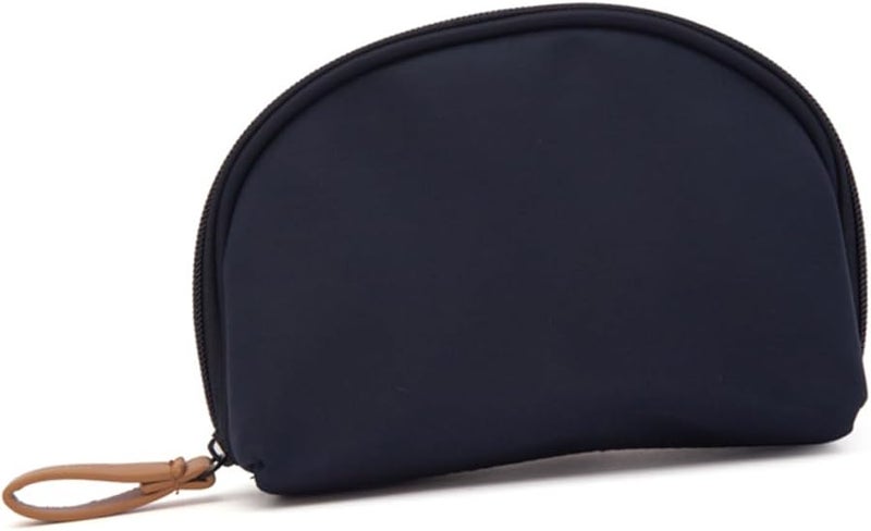 Dark Fan Shaped Travel Makeup Bag Portable Toiletry Organizer For Lipsticks Nail Polish - Image 1